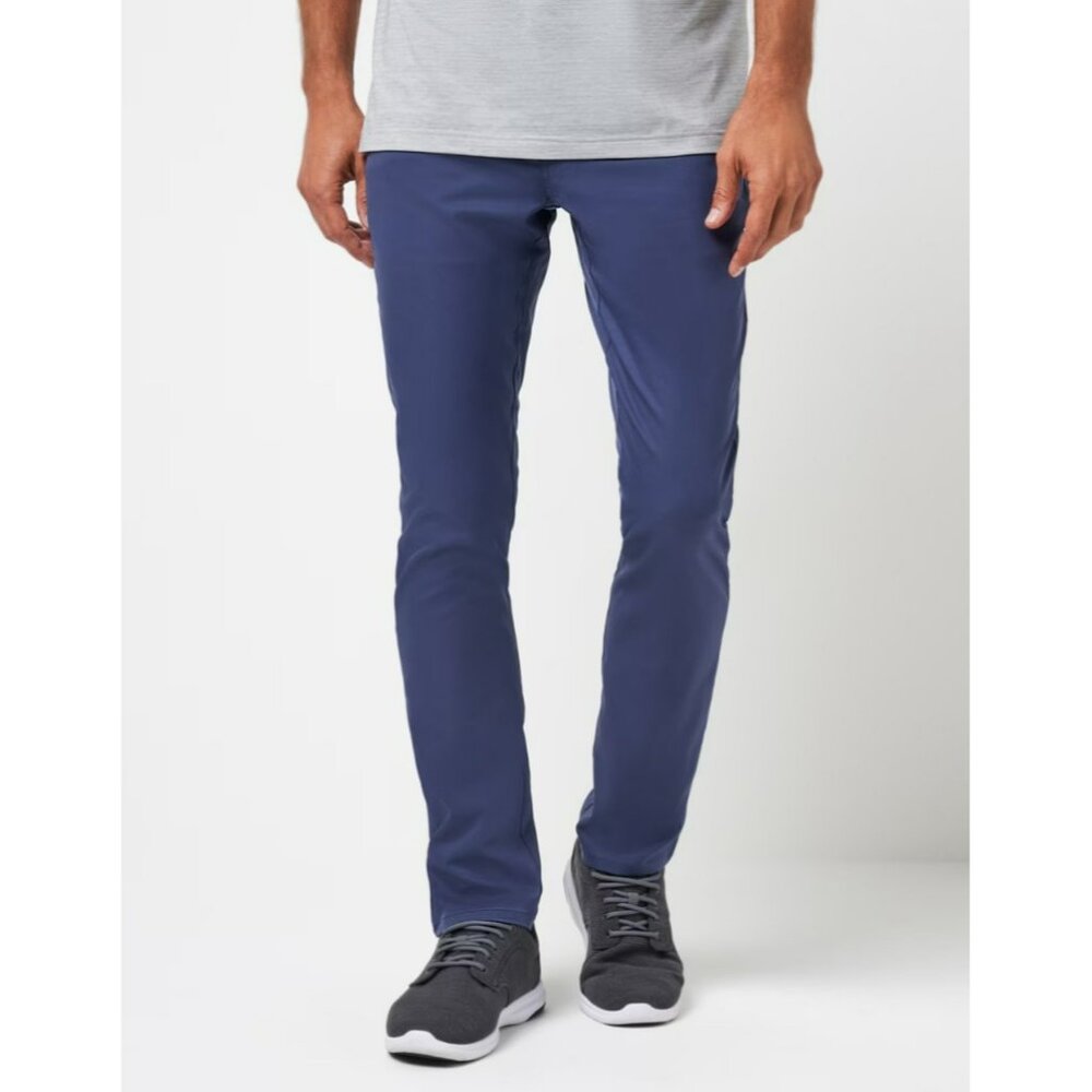 Travismathew Open to Close Mens Navy Blue Slim Fit Stretch Pants Size 35 Casual